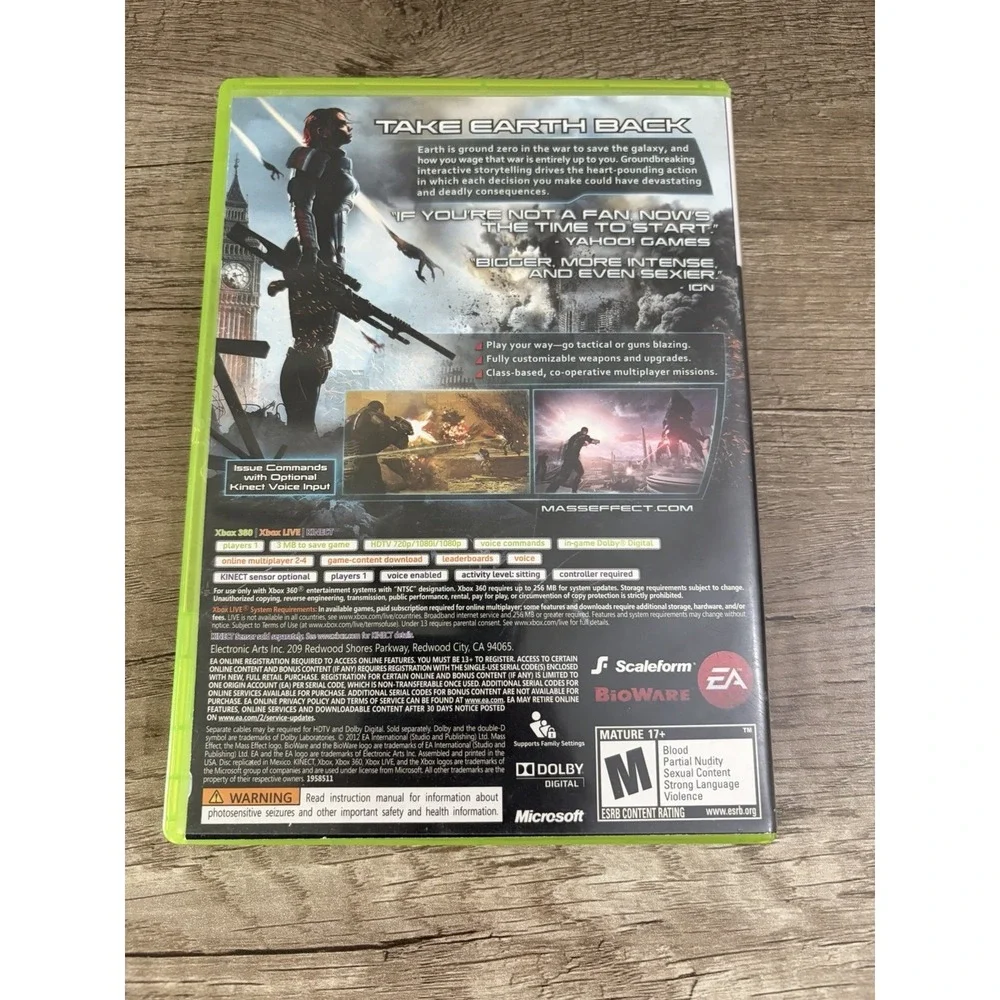 Mass Effect 3 (Xbox 360) CIB COMPLETE Video Game TESTED